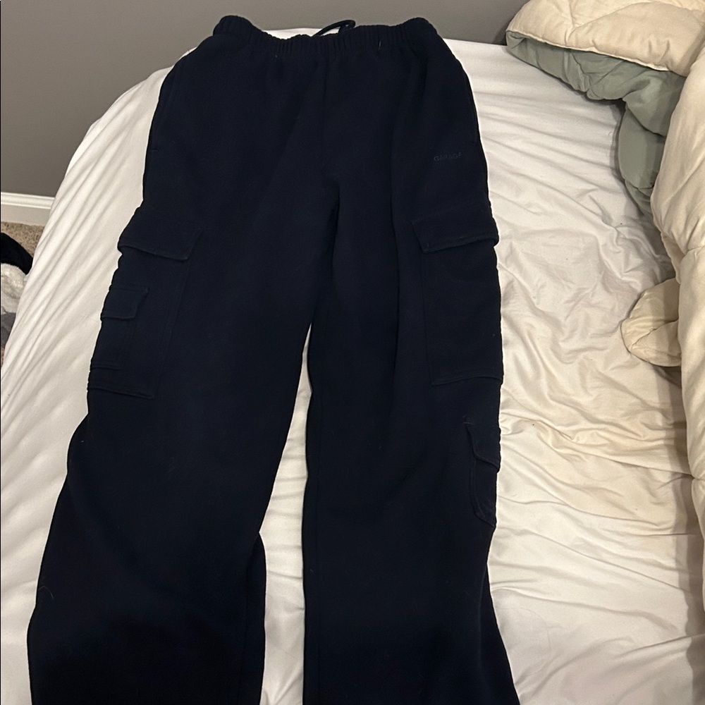 Garage Navy Blue Cargo Sweatpants